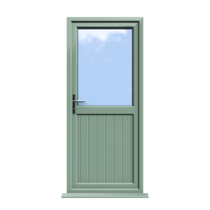 Chelmsford - Chartwell Green On White uPVC Door Shiplap Supply Only