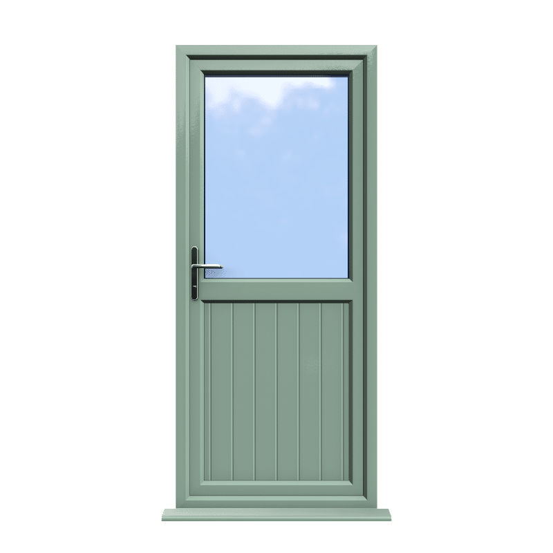 Chelmsford - Chartwell Green On White uPVC Door Shiplap Supply Only 1 Chelmsford - Chartwell Green On White uPVC Door Shiplap Supply Only