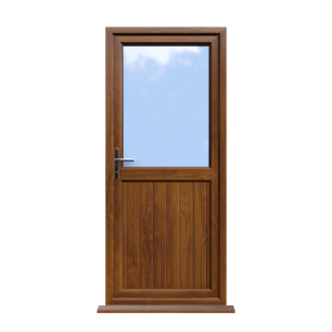 Chelmsford - Golden Oak On White uPVC Door Shiplap Supply Only