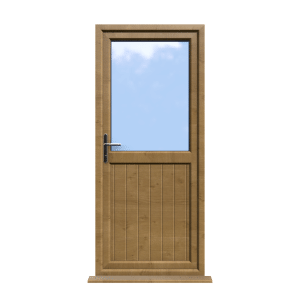 Chelmsford - Irish Oak On White uPVC Door Shiplap Supply Only