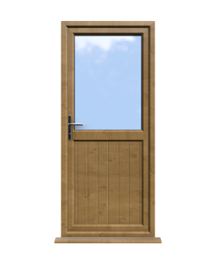 Order Doors Online 291 Chelmsford - Irish Oak On White uPVC Door Shiplap Supply Only