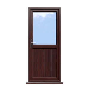 Chelmsford - Rosewood On White uPVC Door Shiplap Supply Only