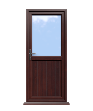 Order Doors Online 275 Chelmsford - Rosewood On White uPVC Door Shiplap Supply Only