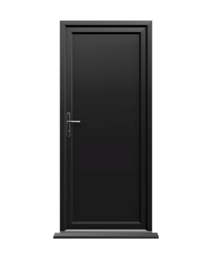 Order Doors Online 168 Coventry - Black On White uPVC Door Supply Only