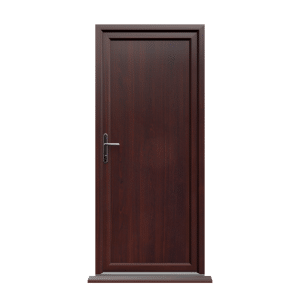 Coventry - Rosewood On White uPVC Door Supply Only