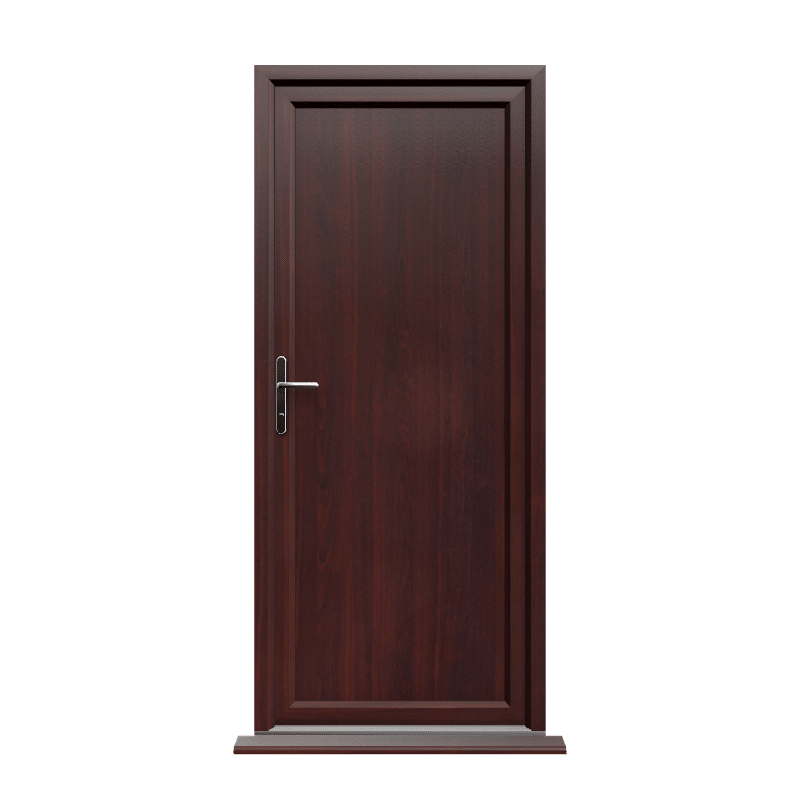 Coventry - Rosewood On White uPVC Door Supply Only 1 Coventry - Rosewood On White uPVC Door Supply Only
