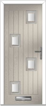 Cream Seminole 5 Left Farmhouse Composite Door