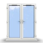 Custom Size White Double Glazed uPVC French Door