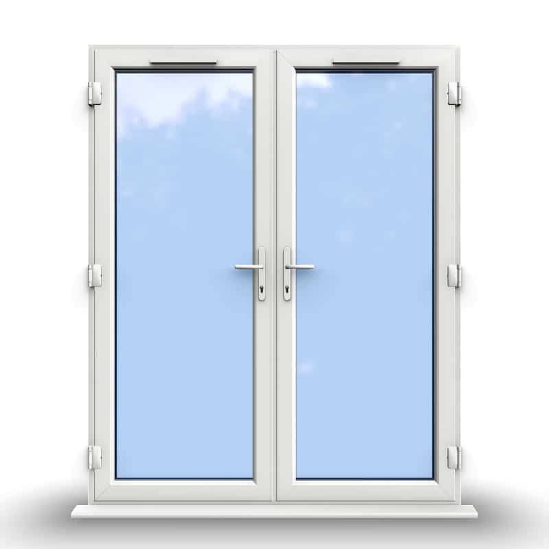 Custom Size White Double Glazed uPVC French Door