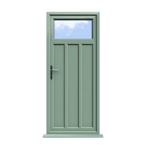 Derby - Chartwell Green On White Double Glazed uPVC Door Supply Only