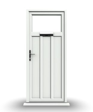 Cheap Composite Doors 274 Derby - White Double Glazed uPVC Door Supply Only