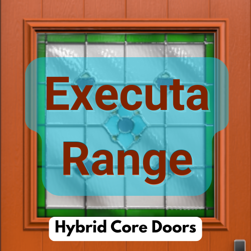Installer fitting a composite front door with multi-point locking system for enhanced security.