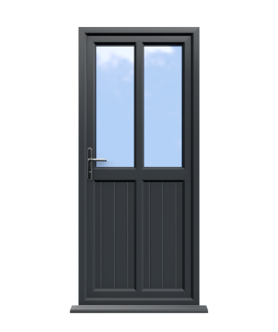 Order Doors Online 266 Edinburgh - Anthracite Grey White uPVC uPVC Door Shiplap Supply Only