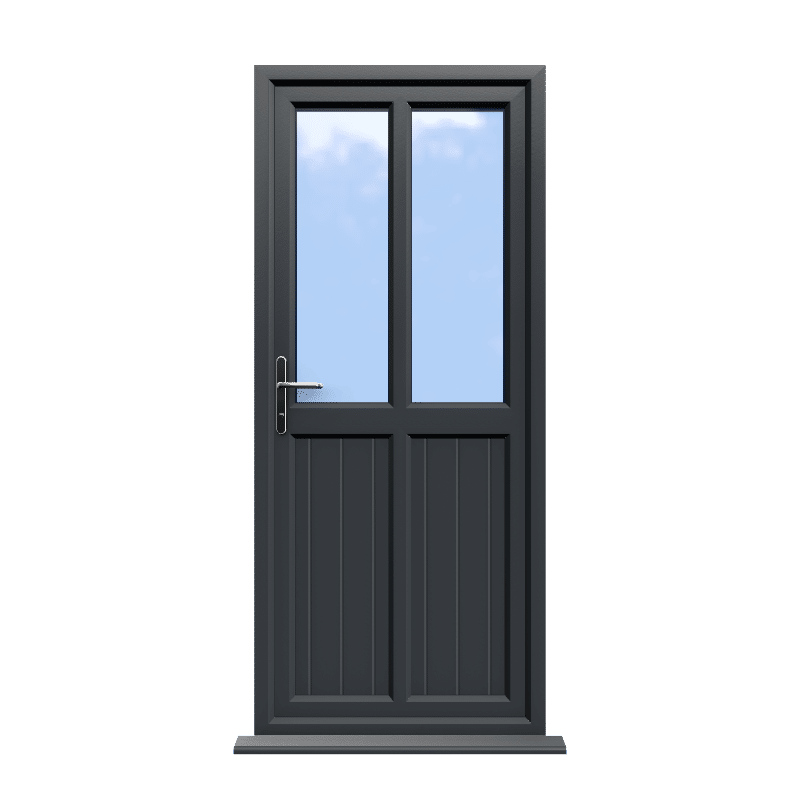 Edinburgh - Anthracite Grey On White uPVC uPVC Door Shiplap Supply Only 1 Edinburgh - Anthracite Grey White uPVC uPVC Door Shiplap Supply Only