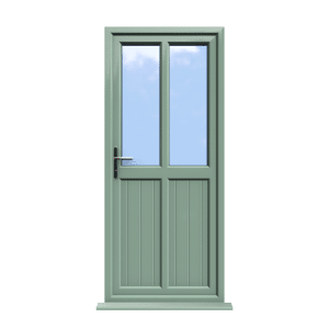 Edinburgh - Chartwell Green White uPVC uPVC Door Shiplap Supply Only