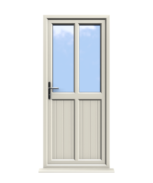Order Doors Online 219 Edinburgh - Cream White uPVC uPVC Door Shiplap Supply Only