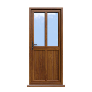 Edinburgh - Golden Oak White uPVC uPVC Door Shiplap Supply Only