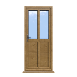 Edinburgh - Irish Oak On White uPVC uPVC Door Shiplap Supply Only