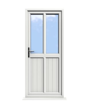 Edinburgh - White uPVC Door Shiplap Supply Only