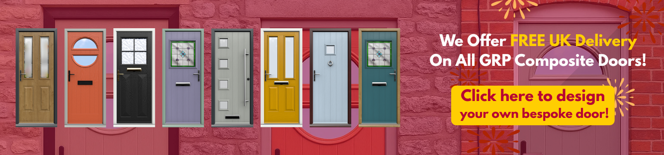 Epos picture showing free delivery on all GRP Composite Doors