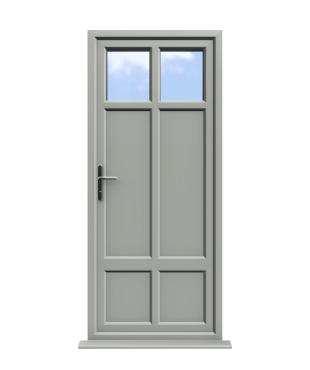 uPVC Back Doors 4 Gloucester - Agate Grey On White uPVC Door Supply Only