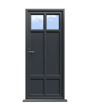 uPVC Back Doors 9 Gloucester - Anthracite Grey On White uPVC Door Supply Only