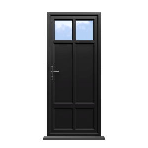 Gloucester - Black On White uPVC Door Supply Only