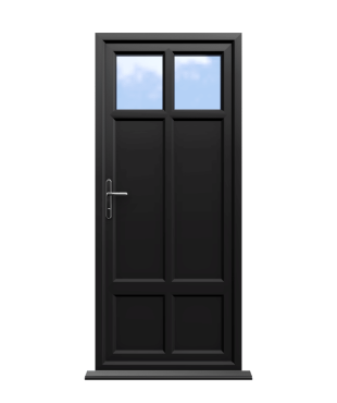 uPVC Back Doors 8 Gloucester - Black On White uPVC Door Supply Only