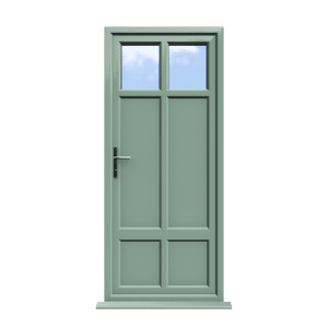 Gloucester - Chartwell Green On White uPVC Door Supply Only