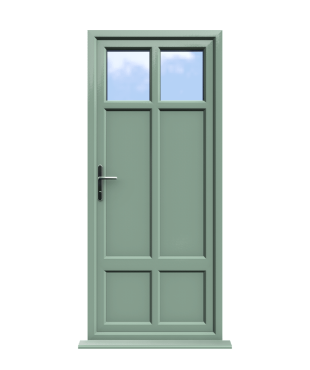 uPVC Back Doors 7 Gloucester - Chartwell Green On White uPVC Door Supply Only