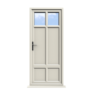 Gloucester - Cream On White uPVC Door Supply Only