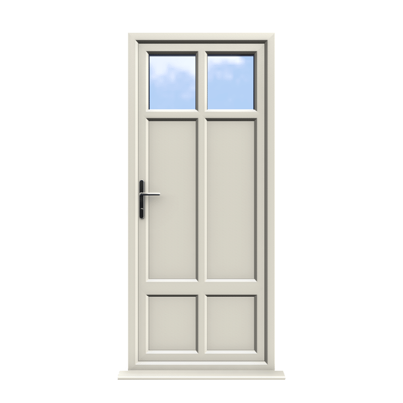 Gloucester - Cream On White uPVC Door Supply Only 1 Gloucester - Cream On White uPVC Door Supply Only