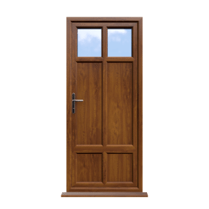 Gloucester - Golden Oak On White uPVC Door Supply Only