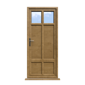 Gloucester - Irish Oak On White uPVC Door Supply Only