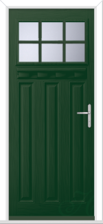 Green Lakewood 1 External Shelf Geo Bar GRP Composite Door