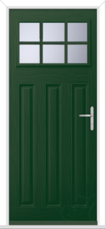Green Lakewood 1 Georgian Bar GRP Composite Door