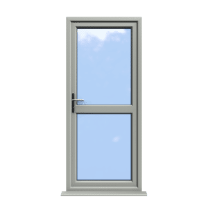 Leicester - Agate On White Grey uPVC Door Supply Only