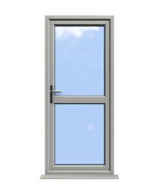Order Doors Online 236 Leicester - Agate On White Grey uPVC Door Supply Only
