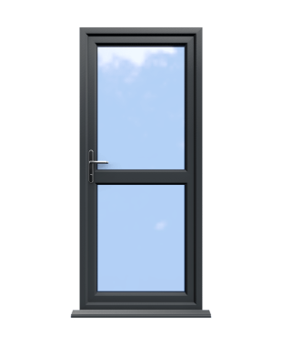 Order Doors Online 250 Leicester - Anthracite Grey On White uPVC Door Supply Only