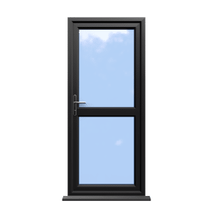 Leicester - Black On White uPVC Door Supply Only