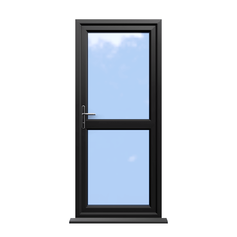 Leicester - Black On White uPVC Door Supply Only 1 Leicester - Black On White uPVC Door Supply Only