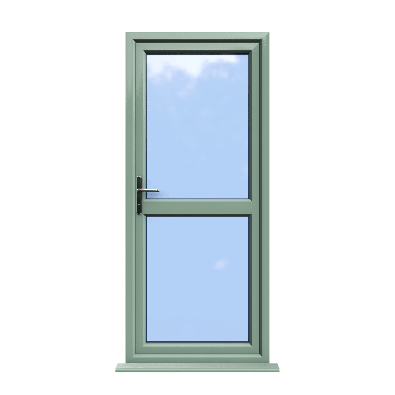 Leicester - Chartwell Green On White uPVC Door Supply Only 1 Leicester - Chartwell Green On White uPVC Door Supply Only