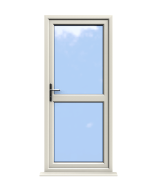 Order Doors Online 133 Leicester - Cream On White uPVC Door Supply Only