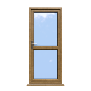 Leicester - Irish Oak On White uPVC Door Supply Only
