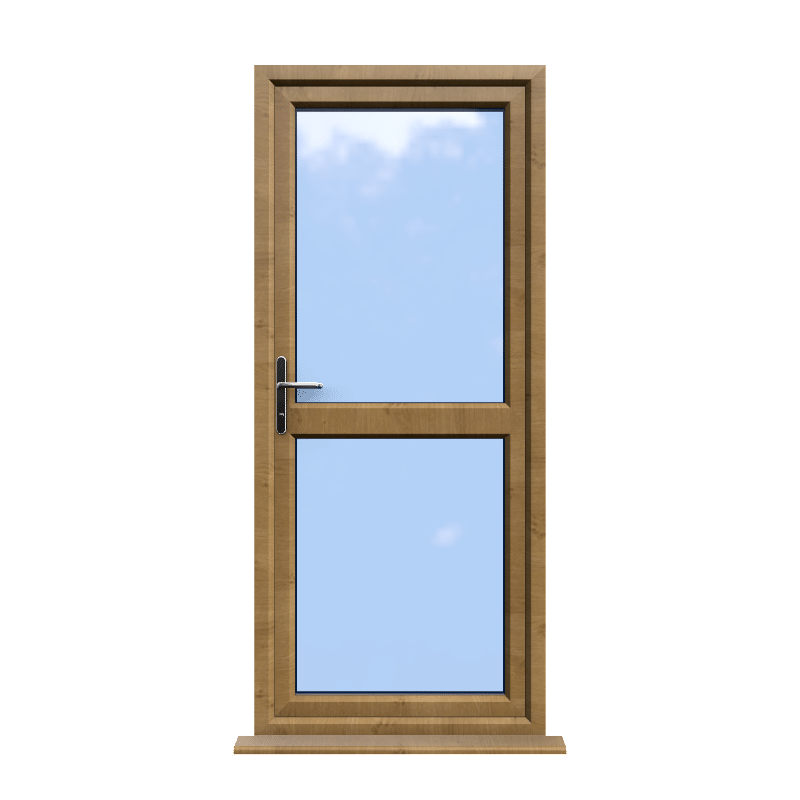 Leicester - Irish Oak On White uPVC Door Supply Only 1 Leicester - Irish Oak On White uPVC Door Supply Only