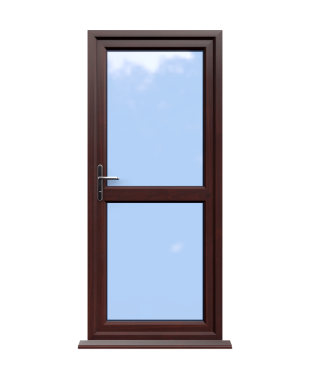 Order Doors Online 189 Leicester - Rosewood On White uPVC Door Supply Only