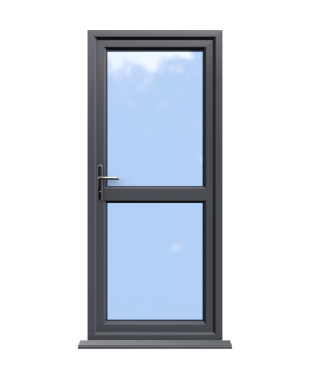 Order Doors Online 209 Leicester - Slate Grey On White uPVC Door Supply Only