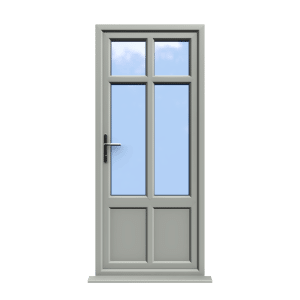 Liverpool - Agate Grey Double Glazed uPVC Door Supply Only