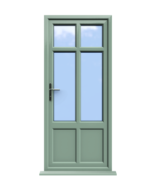 Order Doors Online 208 Liverpool - Chartwell Green Double Glazed uPVC Door Supply Only