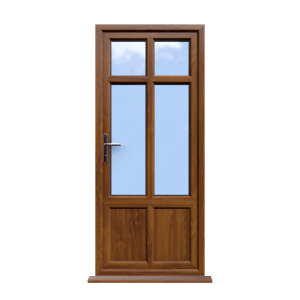 Liverpool - Golden Oak Double Glazed uPVC Door Supply Only
